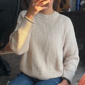 Cozy Tan Knit Sweater
